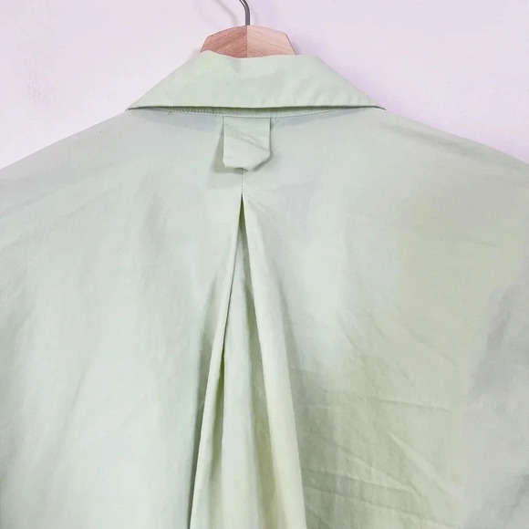 ZARA | POPLIN GREEN SHIRT JACKET - Picture 9 of 12